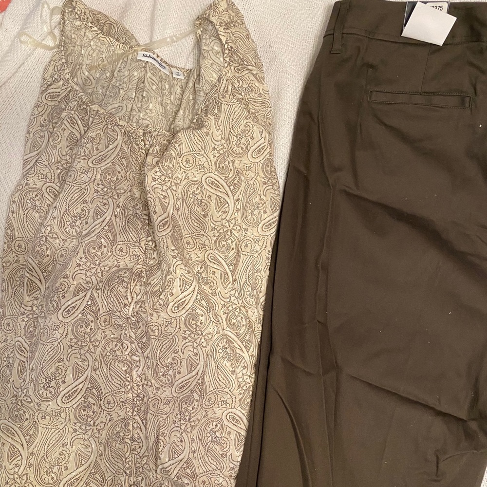 Cute Peasant Blouse & Capri Set Combo